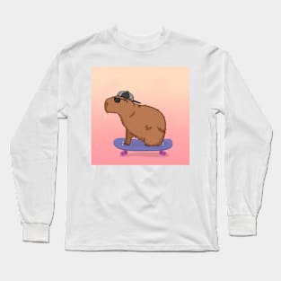 Funny Capybara Long Sleeve T-Shirt